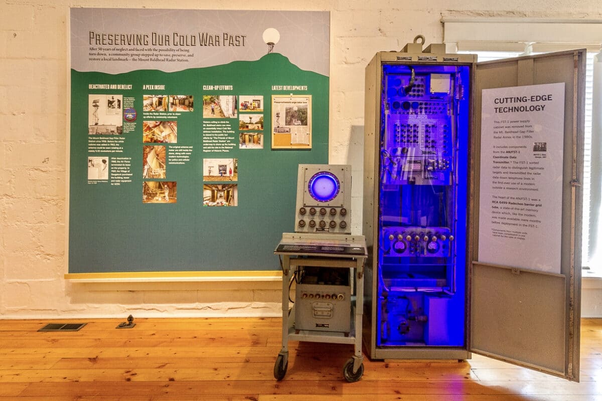 Radar station info at the Lure of Mount Baldhead exhibit